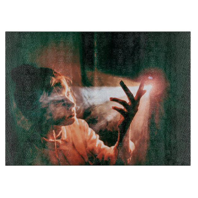 Woman in Light and Smoke Cutting Board (Front)