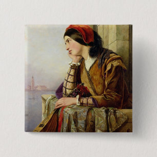Woman in Love, 1856 15 Cm Square Badge