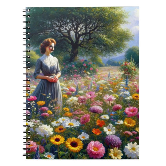 Woman in Meadow 2 Notebook (Front)