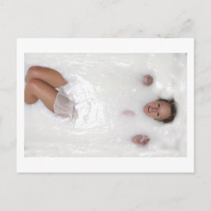 Woman in Milk Postcard
