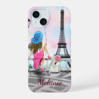 Woman In Paris Eiffel Tower Custom Name