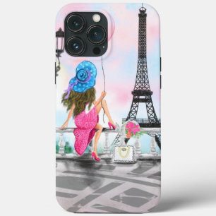 Woman In Paris iPhone Case Eiffel Tower