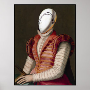 WOMAN IN PINK DRESS Fashion Theatrical Costume Poster