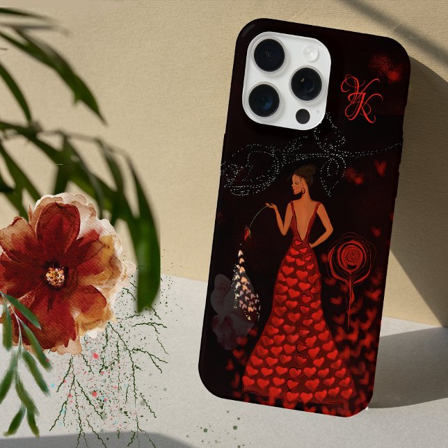 Woman in Red Dress iPhone Case (Woman in Red Dress iPhone Case)
