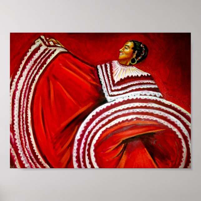 Woman in Red Dress Poster (Front)