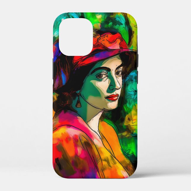 Woman in Red Hat Case-Mate iPhone Case (Back)