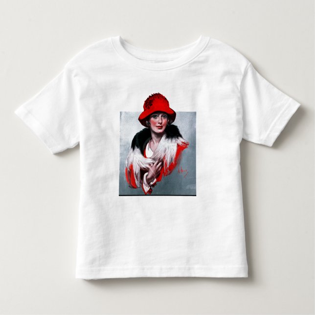 Woman in Red Hat Toddler T-Shirt (Front)