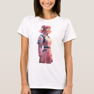Woman in sci-fi style T-Shirt