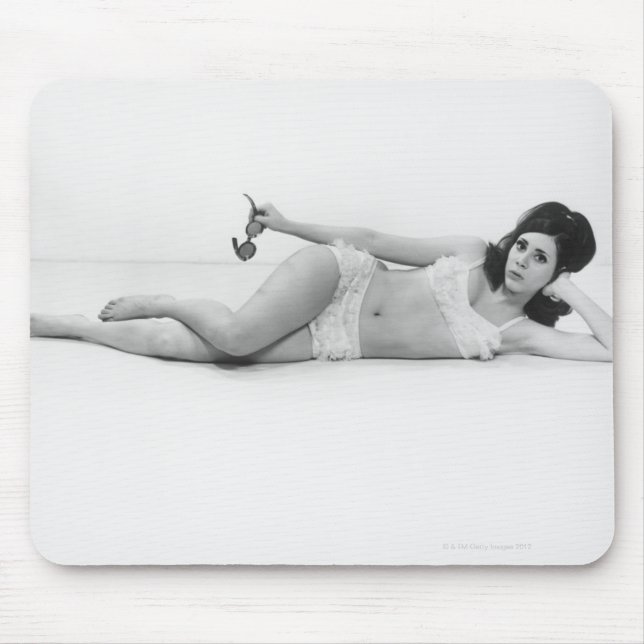 Woman in Swimwear Mouse Pad (Front)