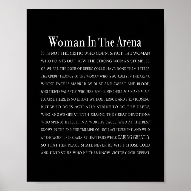 Woman In The Arena Poster (Front)