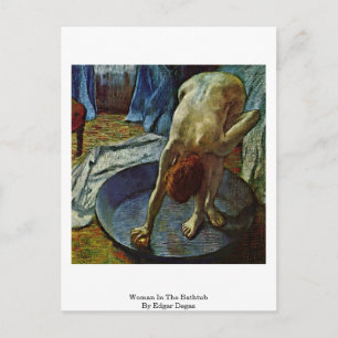 Woman In The Bathtub By Edgar Degas Postcard