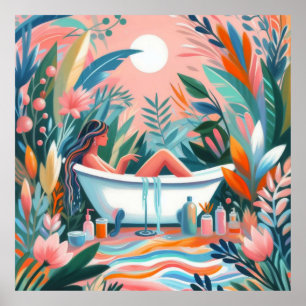 Woman in the bathtub poster