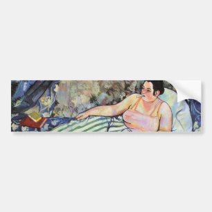 Woman in the Blue Bedroom (by Suzanne Valadon) Bumper Sticker