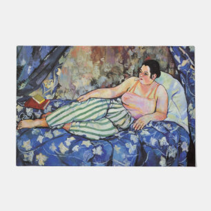 Woman in the Blue Bedroom (by Suzanne Valadon) Doormat