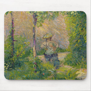 Woman in the Garden (oil on canvas) Mouse Pad
