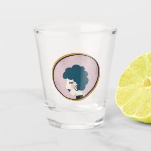 Woman in the Mirror Shot Glass
