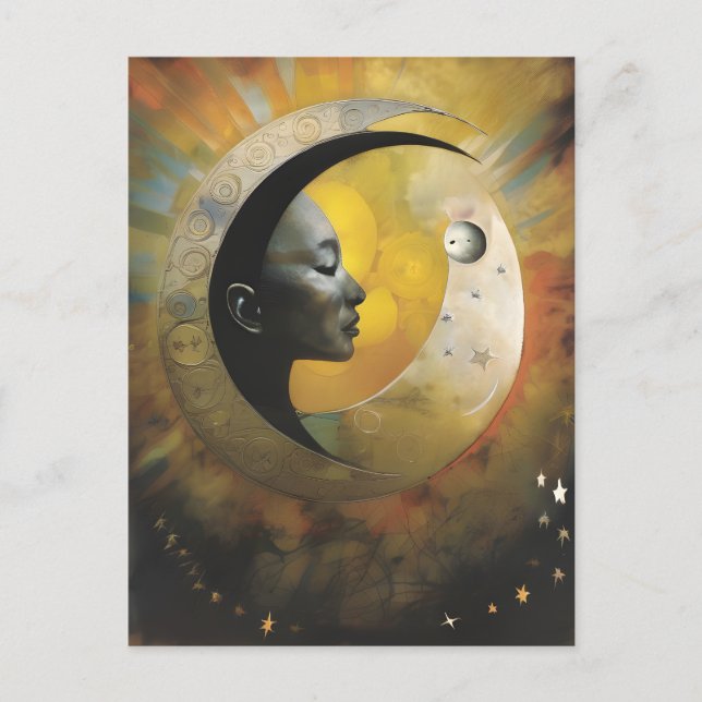 Woman in the Moon Postcard (Front)
