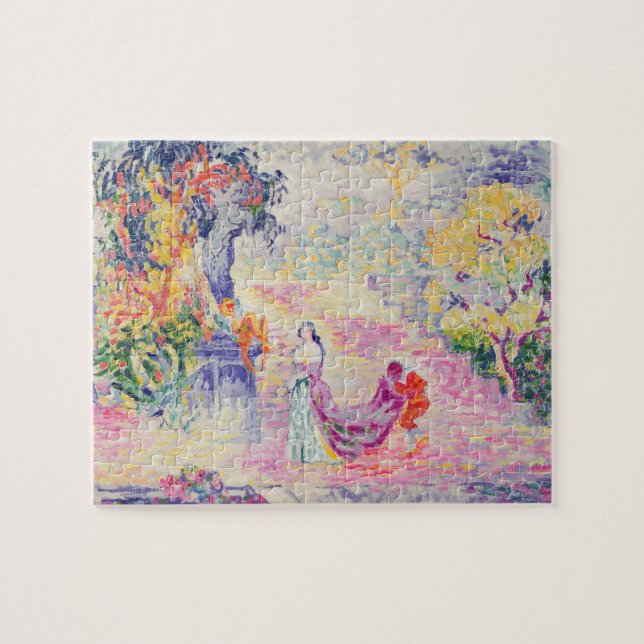 Woman in the Park, 1909 (oil on canvas) Jigsaw Puzzle (Horizontal)