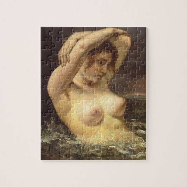 Woman in the Waves by Gustave Courbet Jigsaw Puzzle (Vertical)
