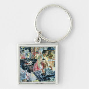 Woman Ironing, 1912 Key Ring