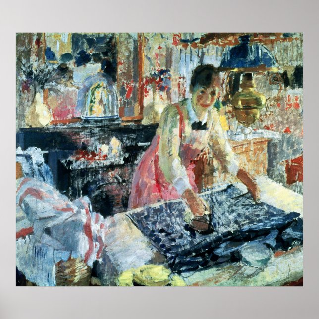 Woman Ironing, 1912 Poster (Front)