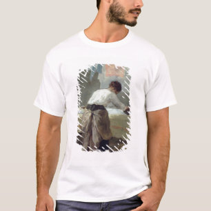 Woman Ironing T-Shirt