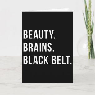 Woman Karate Black Belt Black Belt Card