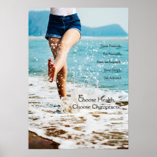 Woman Kicking Water Chiropractic Poster