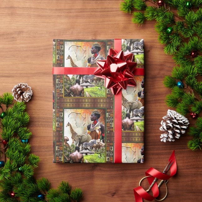 Woman King • Afrocentric  Wrapping Paper (Holiday Gift)