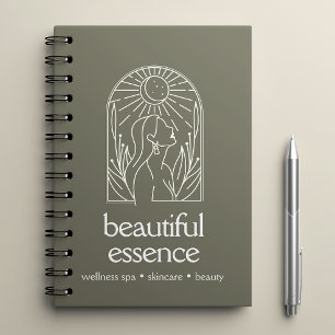 Woman Leaves Moon Arch SAGE Wellness Day Spa Notebook