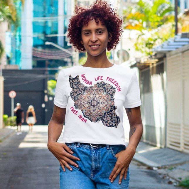 Woman Life Freedom | Persian Rug Red T-Shirt (Woman Life Freedom | Persian Rug Red T-Shirt)