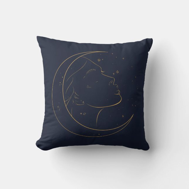 Woman Line Art Personalized Poster Cushion (Front)
