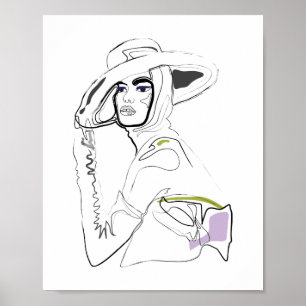 Woman Line Art Poster