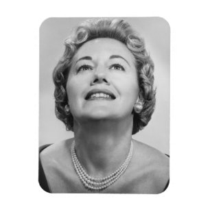 Woman Looking Up Magnet