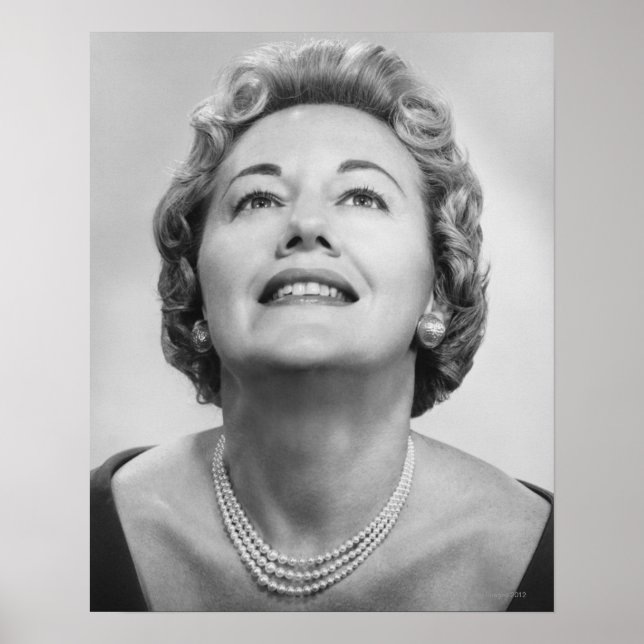 Woman Looking Up Poster (Front)