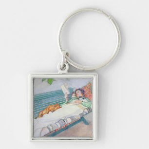 Woman Lying on a Bench, 1913 Key Ring