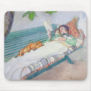 Woman Lying on a Bench, 1913 Mouse Pad