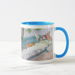 Woman Lying on a Bench, 1913 (w/c on paper) Mug