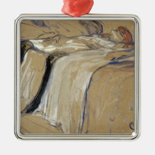 Woman lying on her Back - Lassitude Metal Ornament
