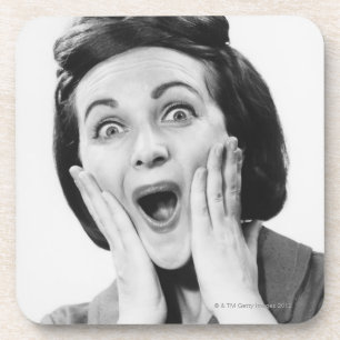 Woman Making Face Coaster