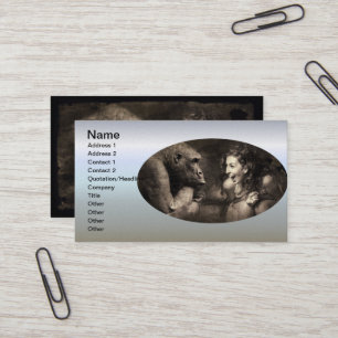 Woman Making Gorilla Laugh Business Card