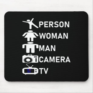 Woman Man Camera Tv Go Vote 2020 Mouse Pad