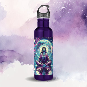 Woman Meditating Spiritual Serene Art 710 Ml Water Bottle