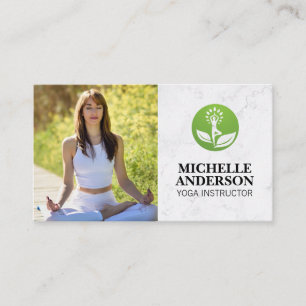 Woman Meditating Yoga Business Card