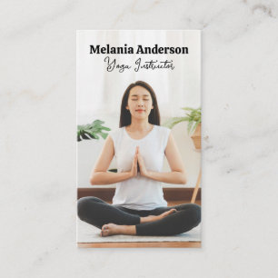 Woman Meditating Yoga Business Card