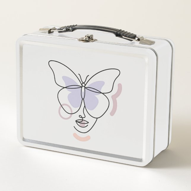 Woman Metal Lunch Box (Front)