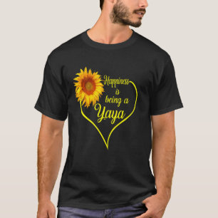 Woman Mom Sunflower Happiness Is Being A Yaya Moth T-Shirt