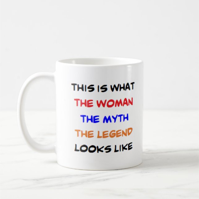 woman myth legend coffee mug (Left)