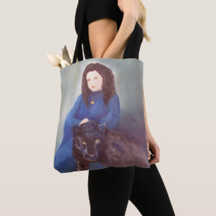 Woman n Black Panther Shoulder Tote Bag
