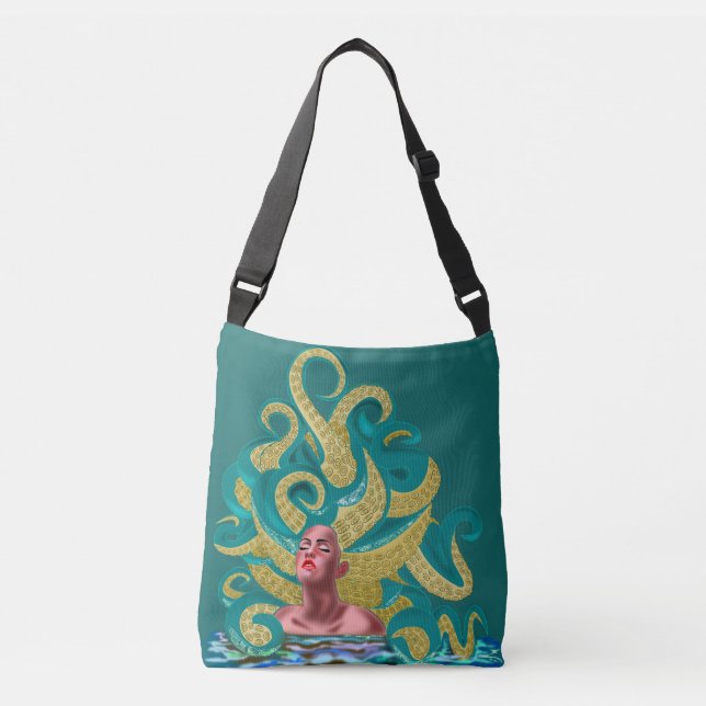 Woman Octopus Crossbody Bag (Front)
